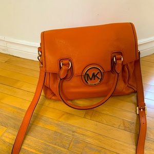 Cross body Burnt orange leather Michael kors bag  ~ like new